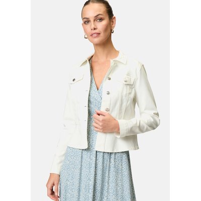 Jeansjacke weiß mit knopfleiste ZERO