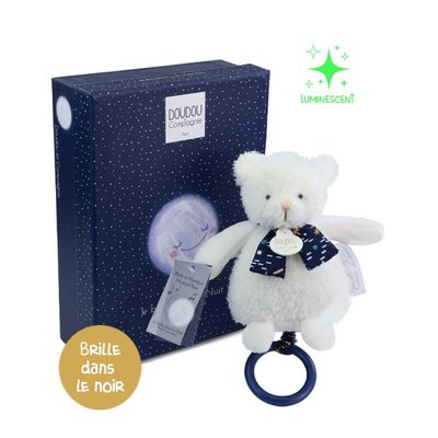 Boite a musique luminescente ours - 17 cm - Clair de Lune DJECO