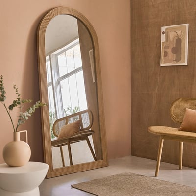 Miroir en rotin 190x91 cm  LEON BERAH GETAH