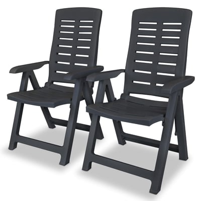 Lot de 2 chaises de jardin inclinables pliables HOME MAISON