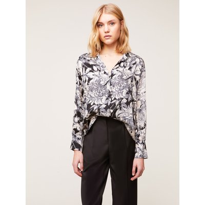 Chemise satin fantaisie à fleurs MOTIVI