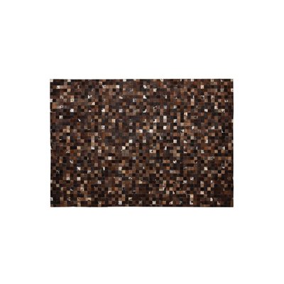 Tapis en peau de vache véritable Mosaïque Marron AUBRY GASPARD