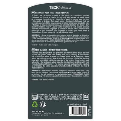 Dégriseur pour teck & bois durs  1 L TECK ATTITUDE