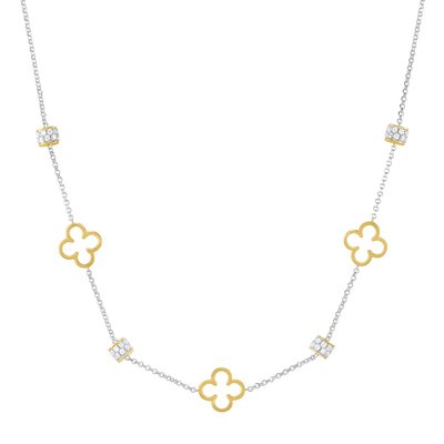 LEGENDE - Two-tone silver and zirconium oxide necklace by Charles Garnier CHARLES GARNIER