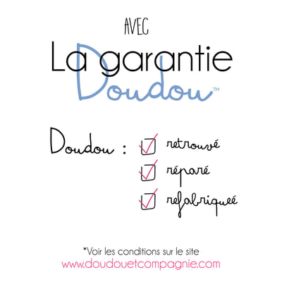 Doudou avec marionnette à doigt DOUDOU ET COMPAGNIE
