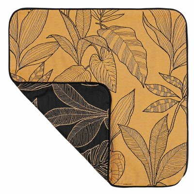 Housse de coussin aux feuilles stylisées LINDER