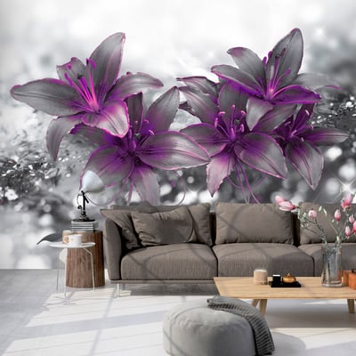 Papier peint intissé panoramique Fleurs Secret of the Lily EDEN