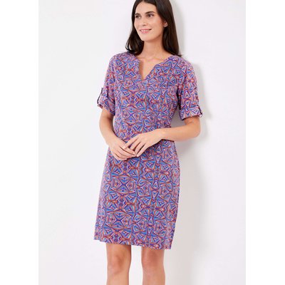 Robe col tunisien voile de coton bio imprimée CAMILA LA FIANCÉE