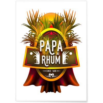 Affiche Papa au rhum L'AFFICHERIE