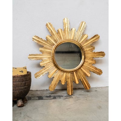 Grand miroir soleil doré Igor N°1119 - Bon état DEBONGOUT