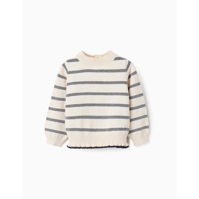 Pull en Maille à Rayures avec Volants ZIPPY