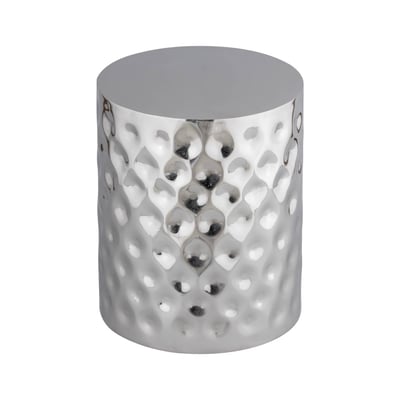 Table d'appoint, bout de canapé, table de chevet acier émaillé chromé Ø33 x H 41cm MIRA SWEEEK
