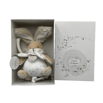 Peluche musicale Lapin de Sucre Blanc - Très bon état DOUDOU ET COMPAGNIE
