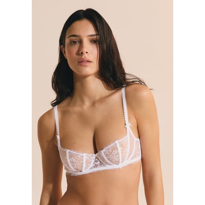 Soutien-gorge corbeille en satin et dentelle eyelash MASCARADE ETAM