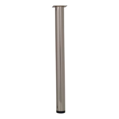 Pied Métallique Cylindrique Acier Brossé H700 Mm X D60 Mm EVOLUDIS