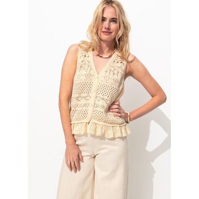 Cardigan crochet sans manches PROMOD