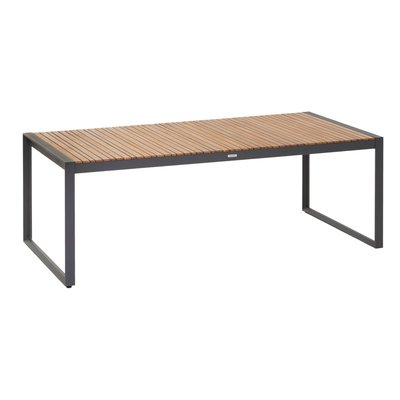 Table de jardin fixe Lensia en eucalyptus et aluminium HESPERIDE