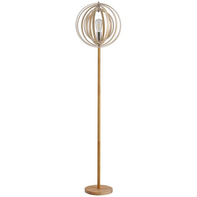 Lampadaire design en bois HOMCOM