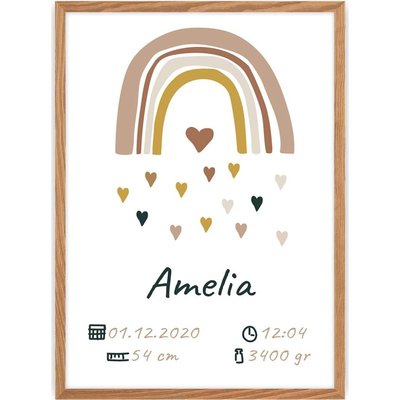 Tableau en bois vertical, Rain of Love RECOLLECTION