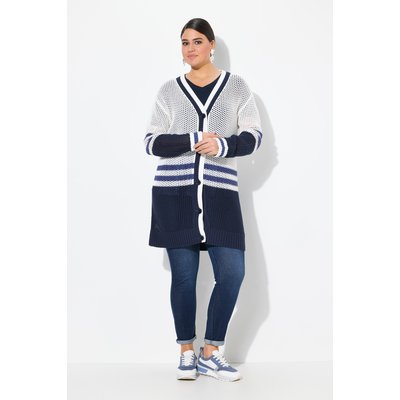 Cardigan long, rayures ULLA POPKEN