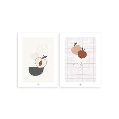 Lot de 2 affiches moderne pêches MINIMA LILIPINSO