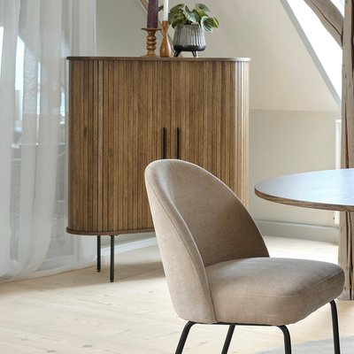 Buffet haut 2 portes - Bois foncé - ALBA MAISON AUBERTIN
