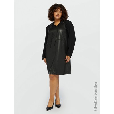 Mini-robe en tissu enduit à la coupe évasée FIORELLA RUBINO