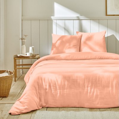 Parure housse de couette gaze de coton unie C DESIGN HOME TEXTILE
