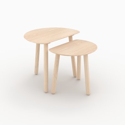 Tables gigognes en bois de frêne - MONTAINE RENDEZ-VOUS DÉCO