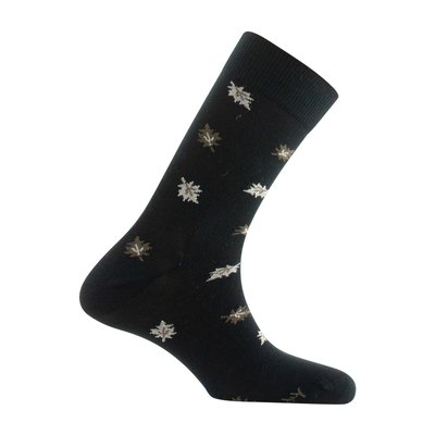 Mi-chaussettes homme en coton all over de feuilles KINDY