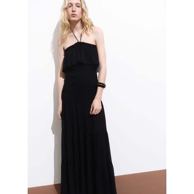 Robe maxi volant MANGO