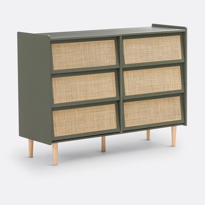 Commode 6 tiroirs en cannage, Kaya LA REDOUTE INTERIEURS