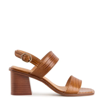 Sandales à Talons En Cuir Hester Cuir Lezard BONS BAISERS