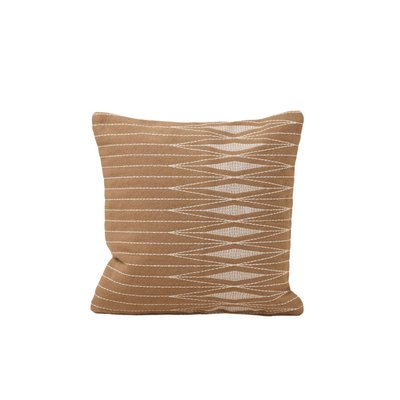 Housse de coussin en Toile de coton rebrodée d'un motif graphique  ESRA MADURA