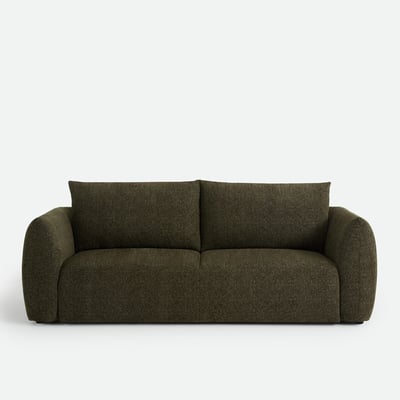 Canapé droit, 3 ou 4 places, en chenille chiné, EDITH LA REDOUTE INTERIEURS