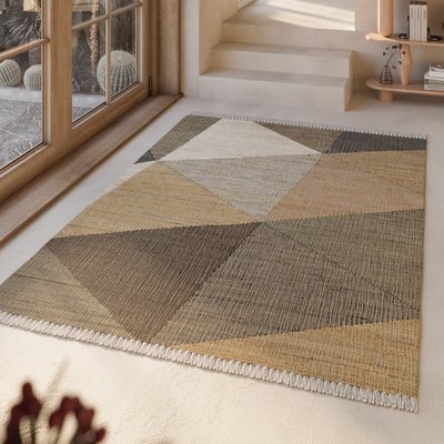 Tapis jute et coton à motifs géométriques ,  VINCENT WECON HOME
