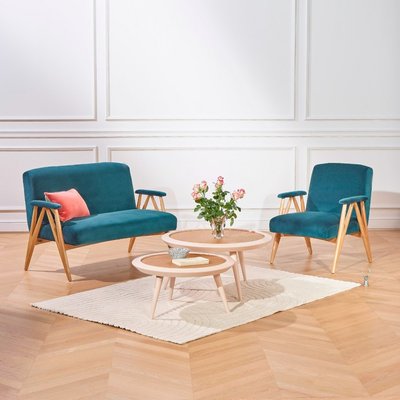 Table basse gigogne en chêne JACQUELINE ROBIN DES BOIS