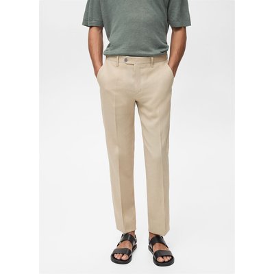 Pantalon 100 % lin slim fit MANGO MAN