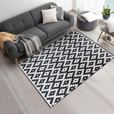 Tapis salon et chambre tissé motif scandinave HUTANI UN AMOUR DE TAPIS
