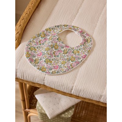 Bavoir éponge et tissu Liberty CYRILLUS