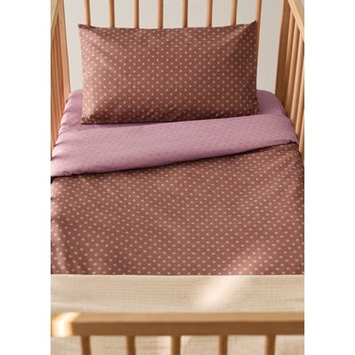 Housse de couette pour lit de bébé en coton à pois réversible MANGO HOME