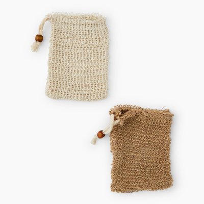 Lot de 2 gants à savon, 11x14cm, en crin MONOPRIX