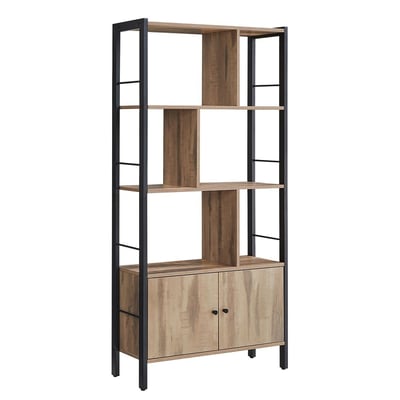Bibliothèque 6 cases et 2 portes - L74 cm CALICOSY