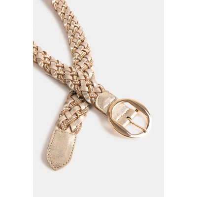Ceinture tressée avec strass MORGAN