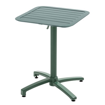 Table 60x60 cm en aluminium avec plateau rabattable, ALMADA OVIALA