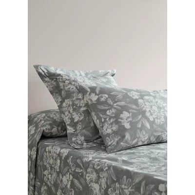 Taie d’oreiller percale de coton fleurs 45 x 110 cm MANGO HOME