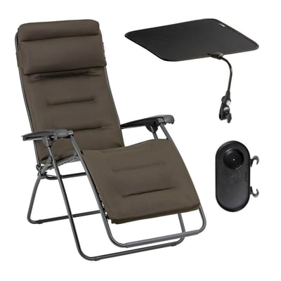 Ensemble Fauteuil Relax matelassé avec Ombrelle et Porte-Gobelet - RSX CLIP LAFUMA MOBILIER