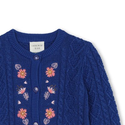 Cardigan brodé en tricot CARREMENT BEAU