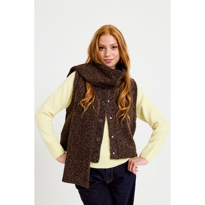 Veste droite sans manches col américain CACHE CACHE