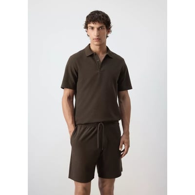 Polo en mélange coton texturé MANGO MAN